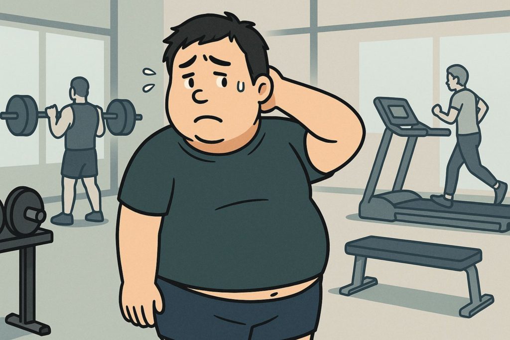 太っていて、ジムに行くのが恥ずかしい