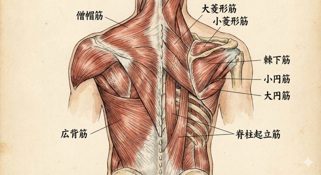 所沢　パーソナルジム　背中痩せの筋肉